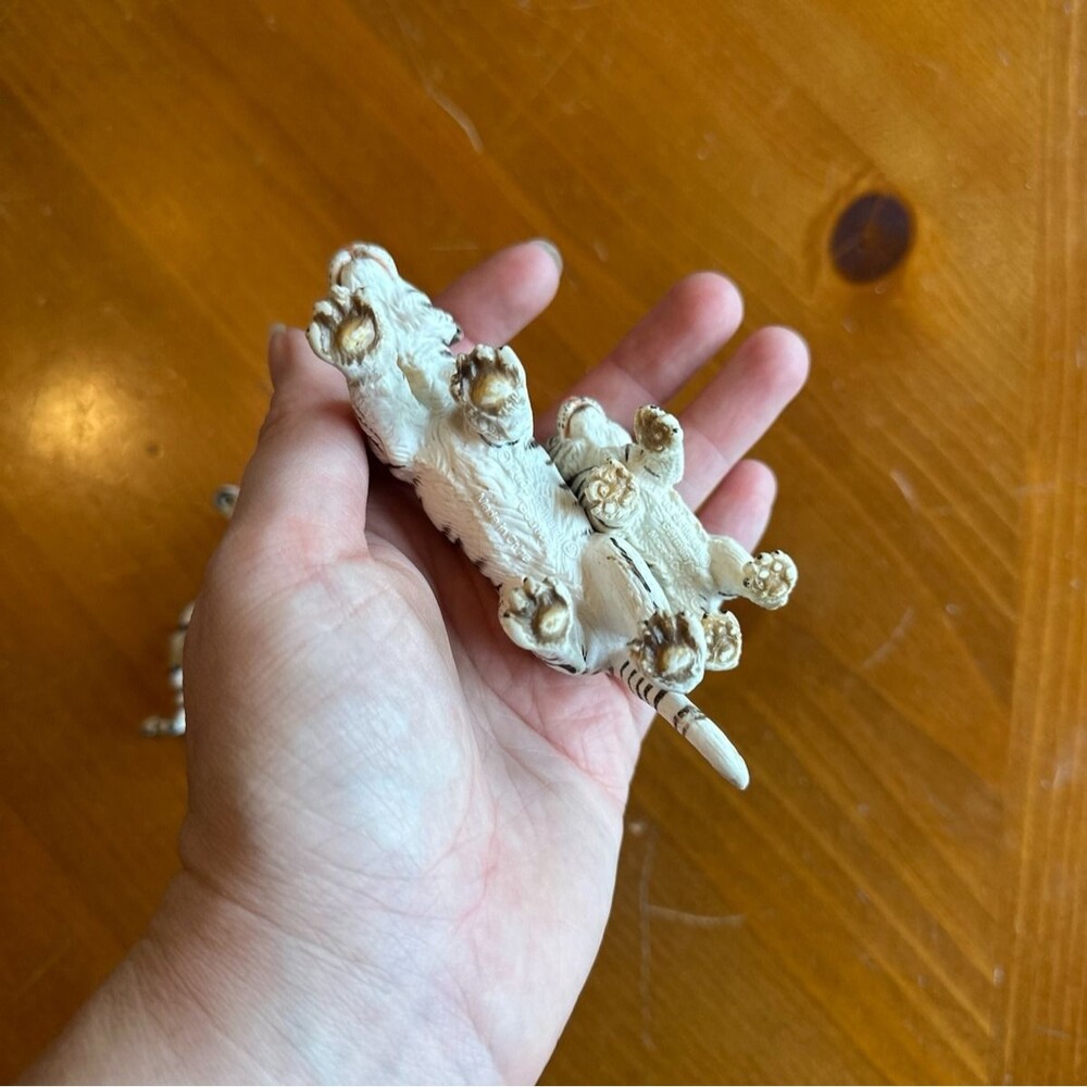 Vintage Schleich White Tiger & Cubs Figurines Toy Animals - Picture 6 of 9